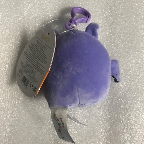 Original Squishmallows Joldy the Purple Black Vampire Bat 3.5” Plush Clip - Picture 10 of 11